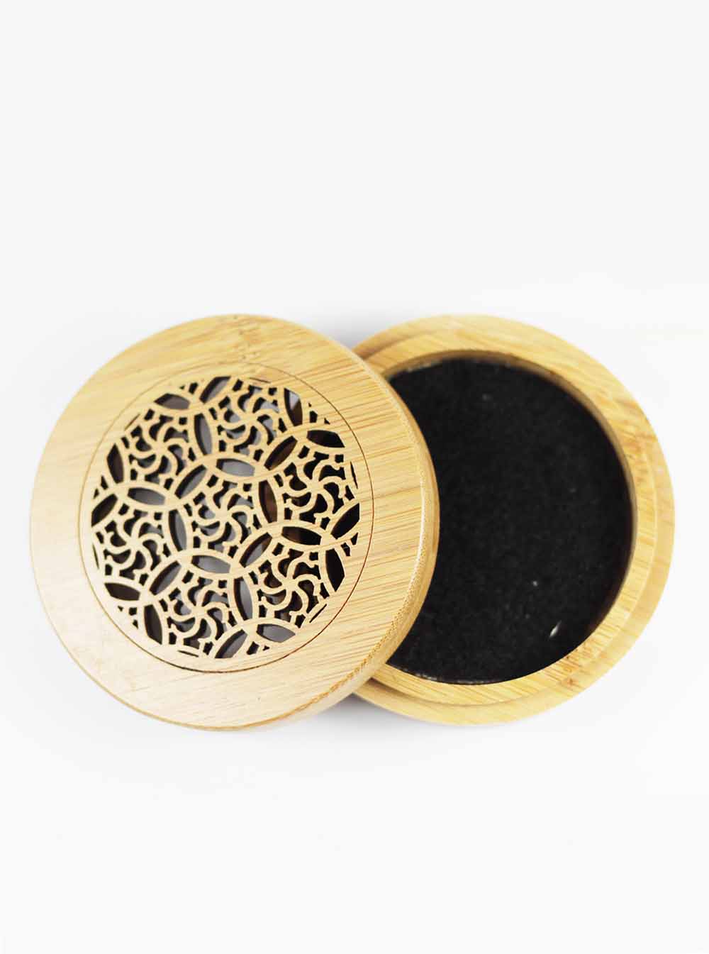 Bamboo Round Incense Burner Box