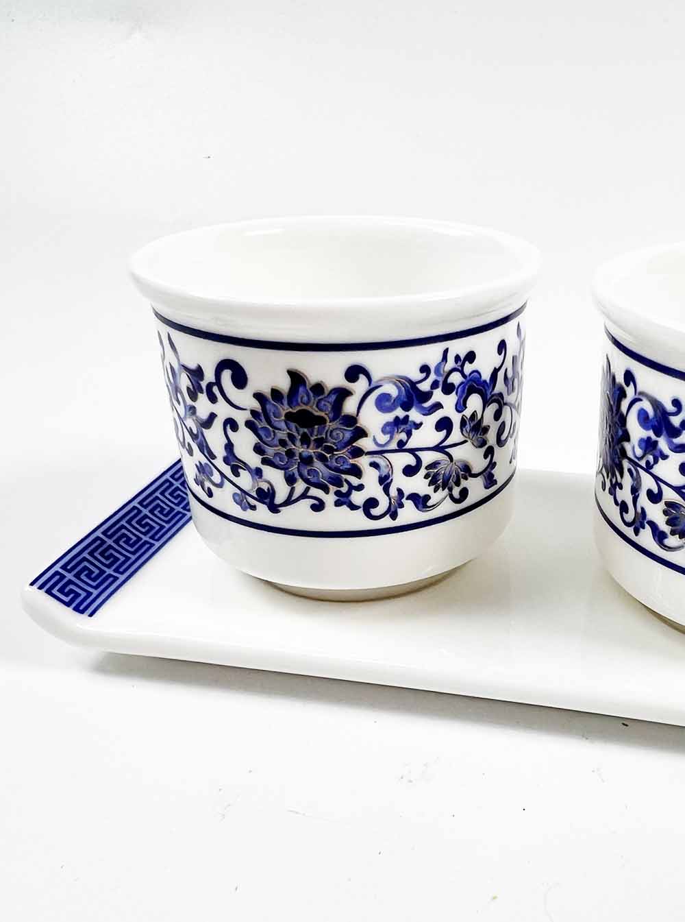Blue Lotus Three Offering Cup Set
