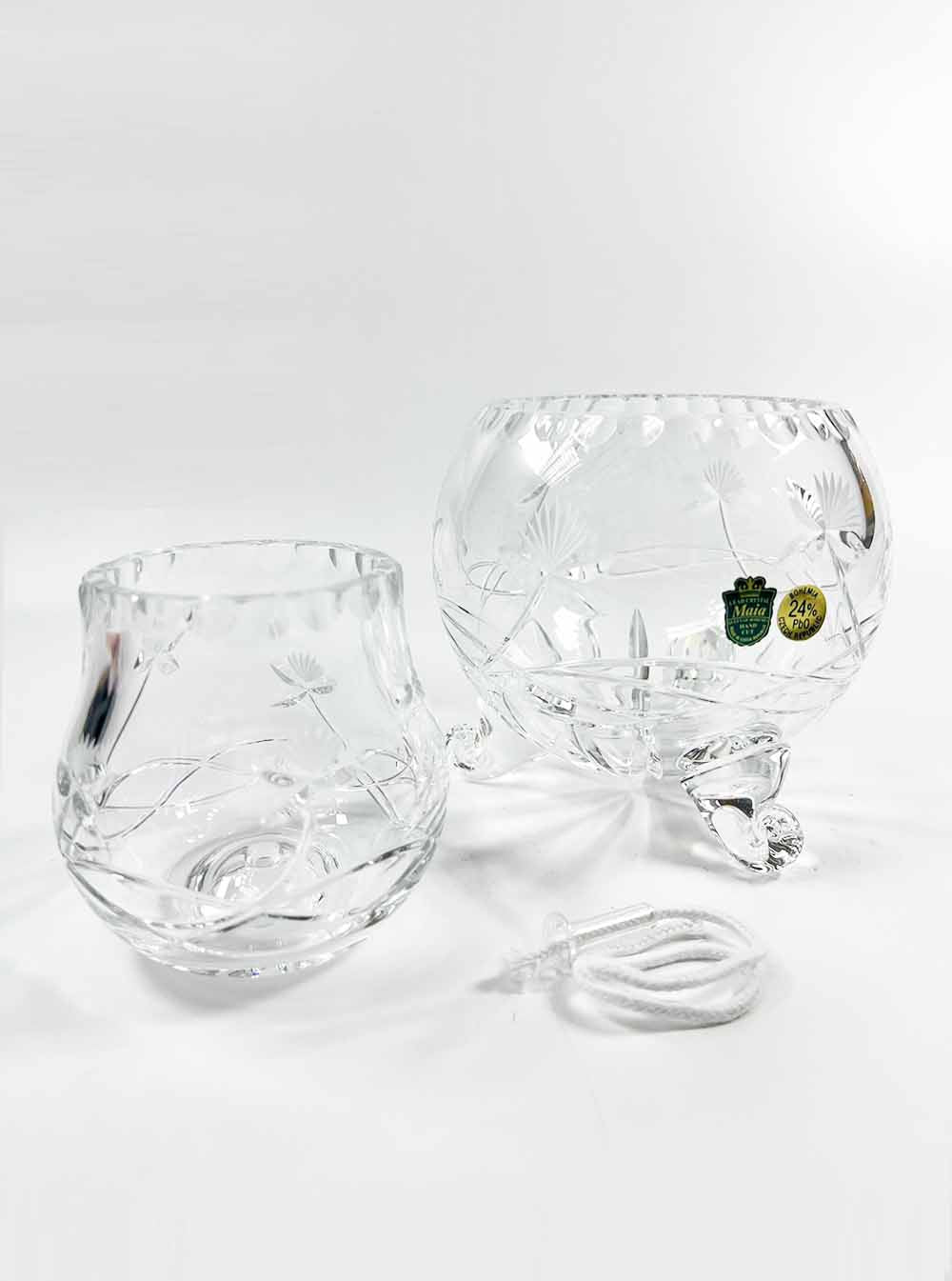 Bohemia Crystal Oil Lamp 18.5cm