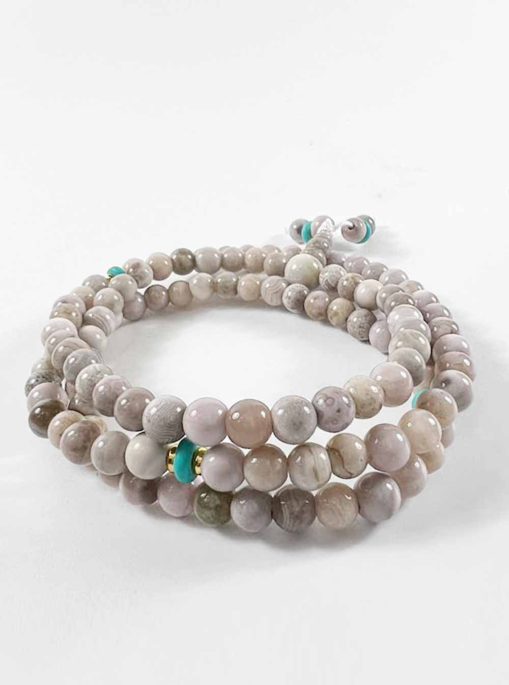 Grey Agate Mala 108 Beads (6mm)