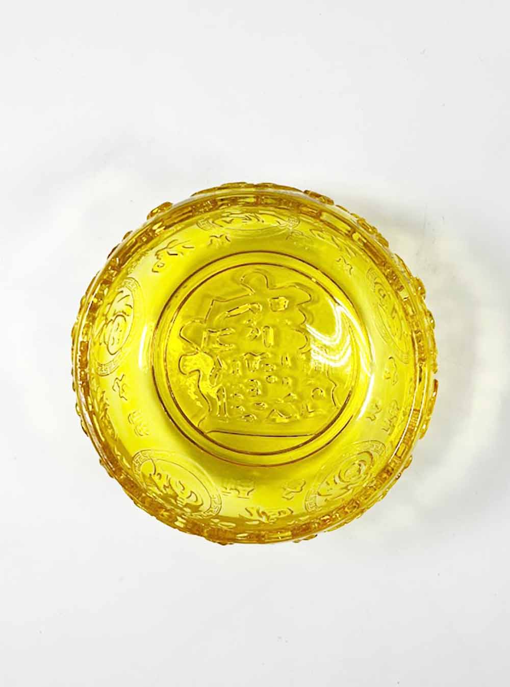 Colour-glazed Glass Fortune Treasure Basin Incense Burner