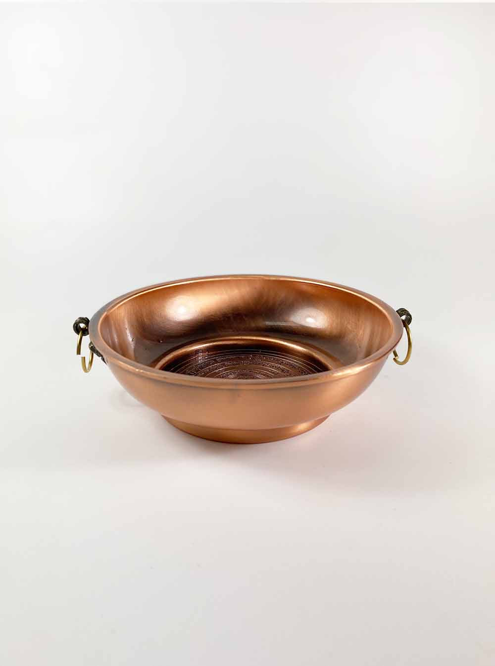 Copper Smoke Offering Plate with Six Realm Vajra Wheel Mantra