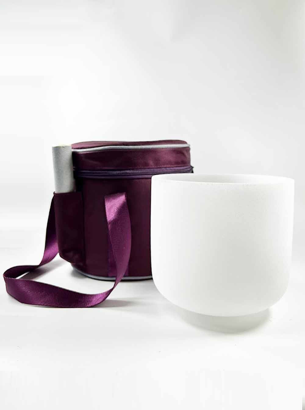 Frosted Crystal Singing Bowl Crown Chakra