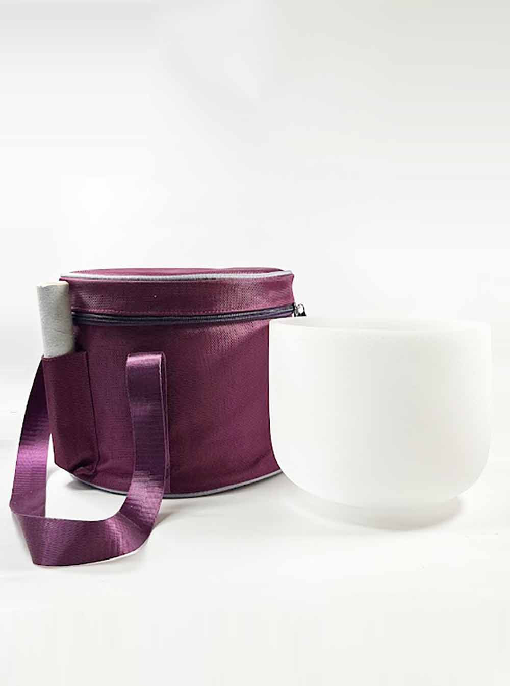 Frosted Crystal Singing Bowl Third Eye Chakra