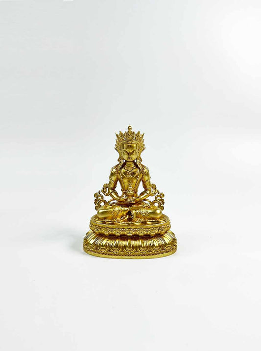 Gold-plated Amitayus Statue 10cm