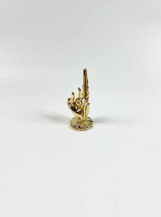 Gold-plated Buddha Hand Incense Holder