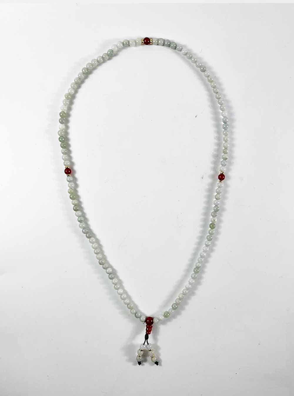 Green White Jade Mala 108 Beads (6mm)