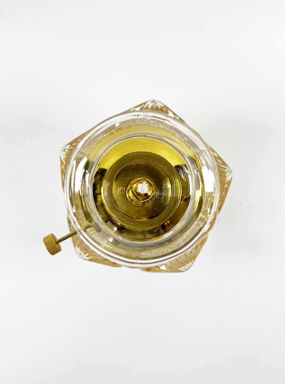 Lotus-shaped Oil Lamp with Gold Stand