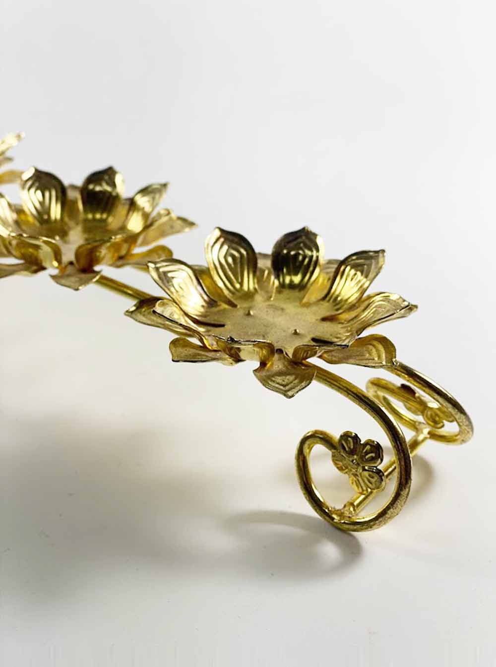 Lotus Seven Candles Holder Stand in Gold