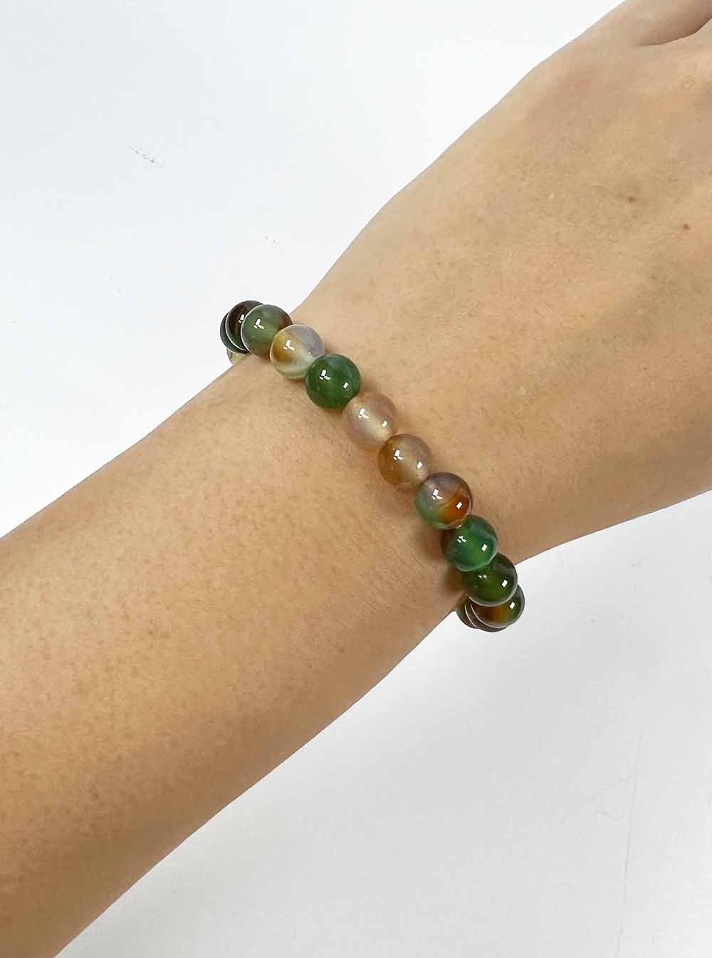 Peacock Agate Bracelet 8mm
