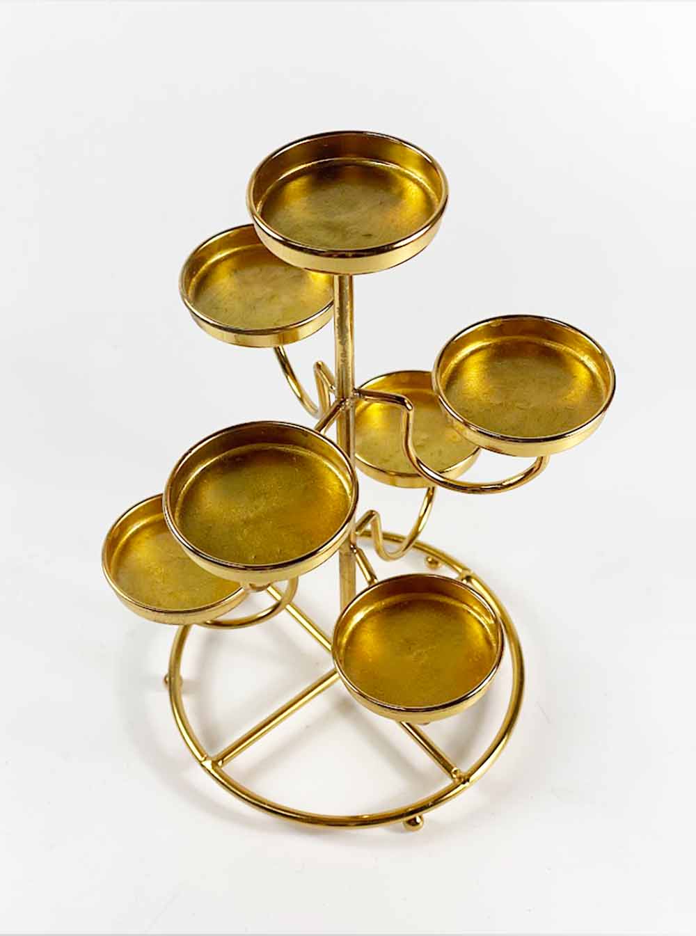Seven Candles Holder Tower in Gold