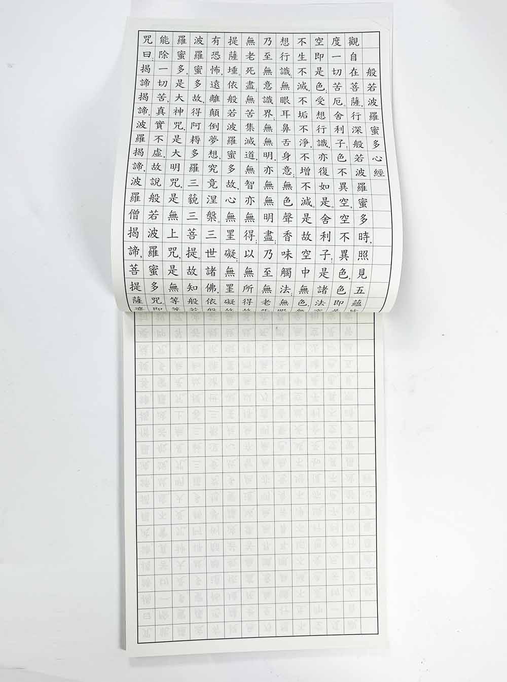 The Heart Sutra Manuscript (Sutra on every top page)