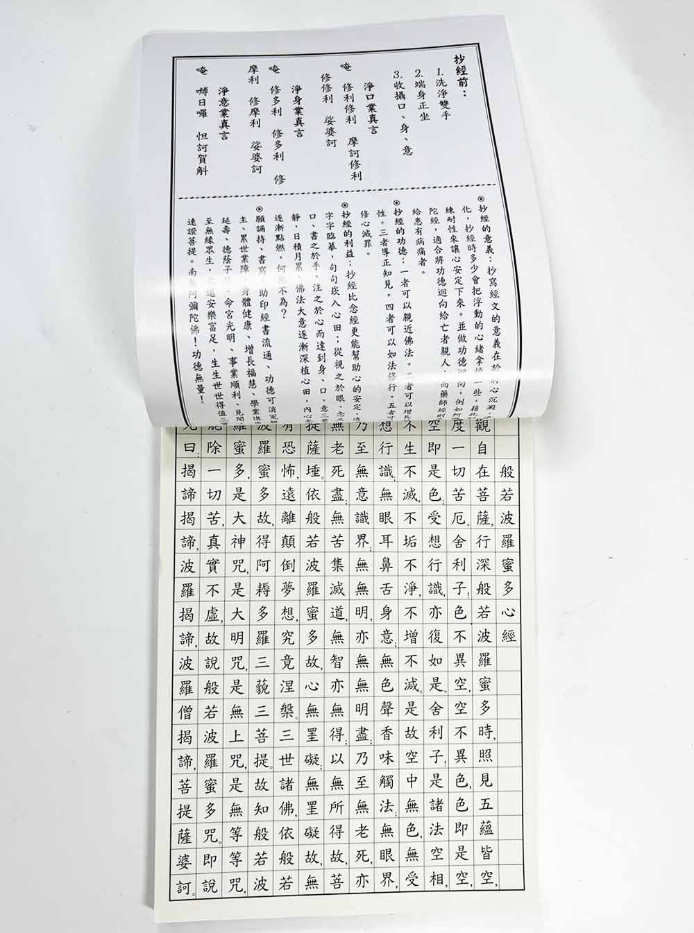 The Heart Sutra Manuscript (Sutra only on first page)