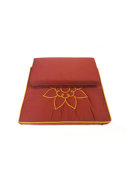 
					2-Pieces Meditation Cushion with Lotus Embroidery				