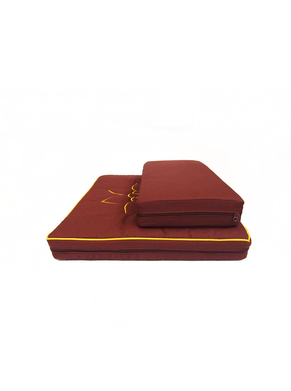 2-Pieces Meditation Cushion with Lotus Embroidery