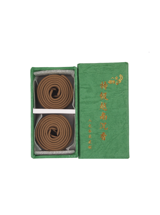 Ba Ding Premium Vietnam Pure Agarwood Incense Coils (1hr)