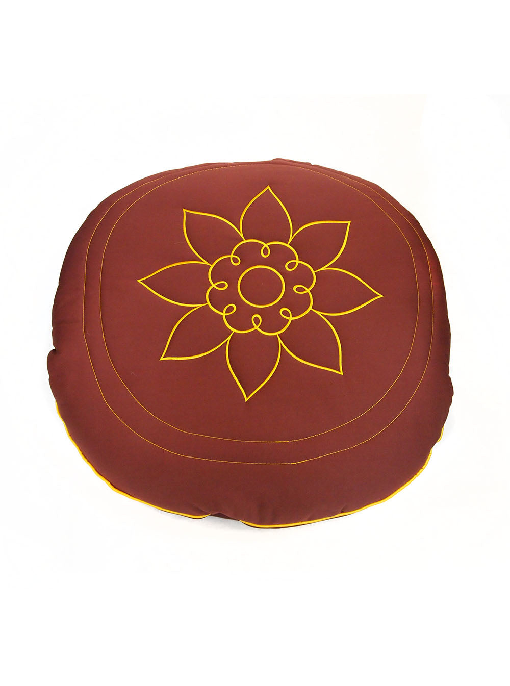 
					Circular Cotton Cushion with Lotus Embroidery				