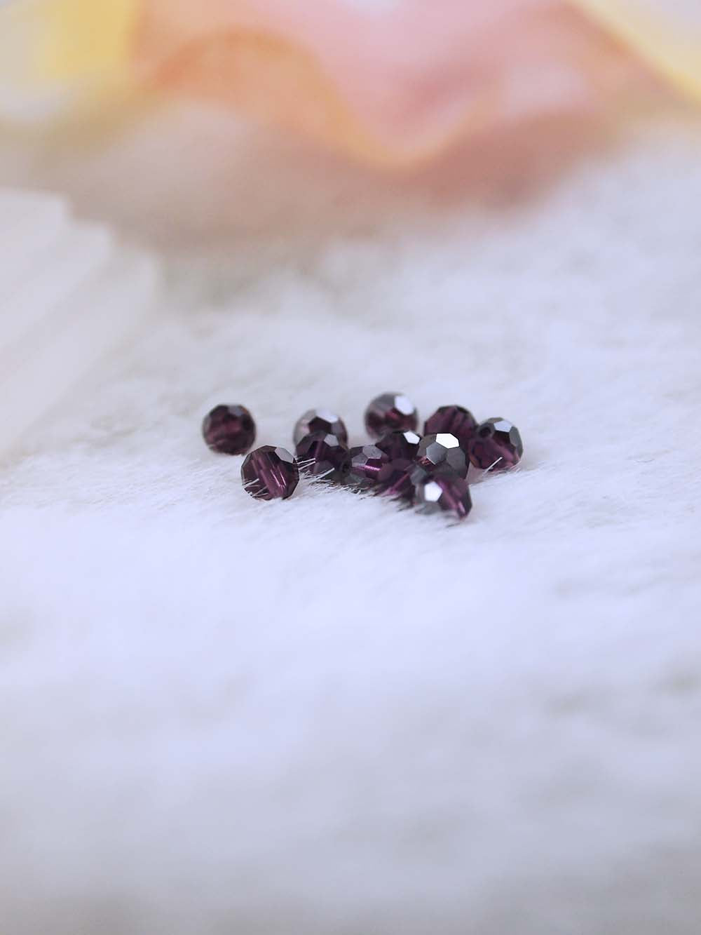 Swarovski Beads 5000 - 4MM - 12pc - Amethyst-Satin