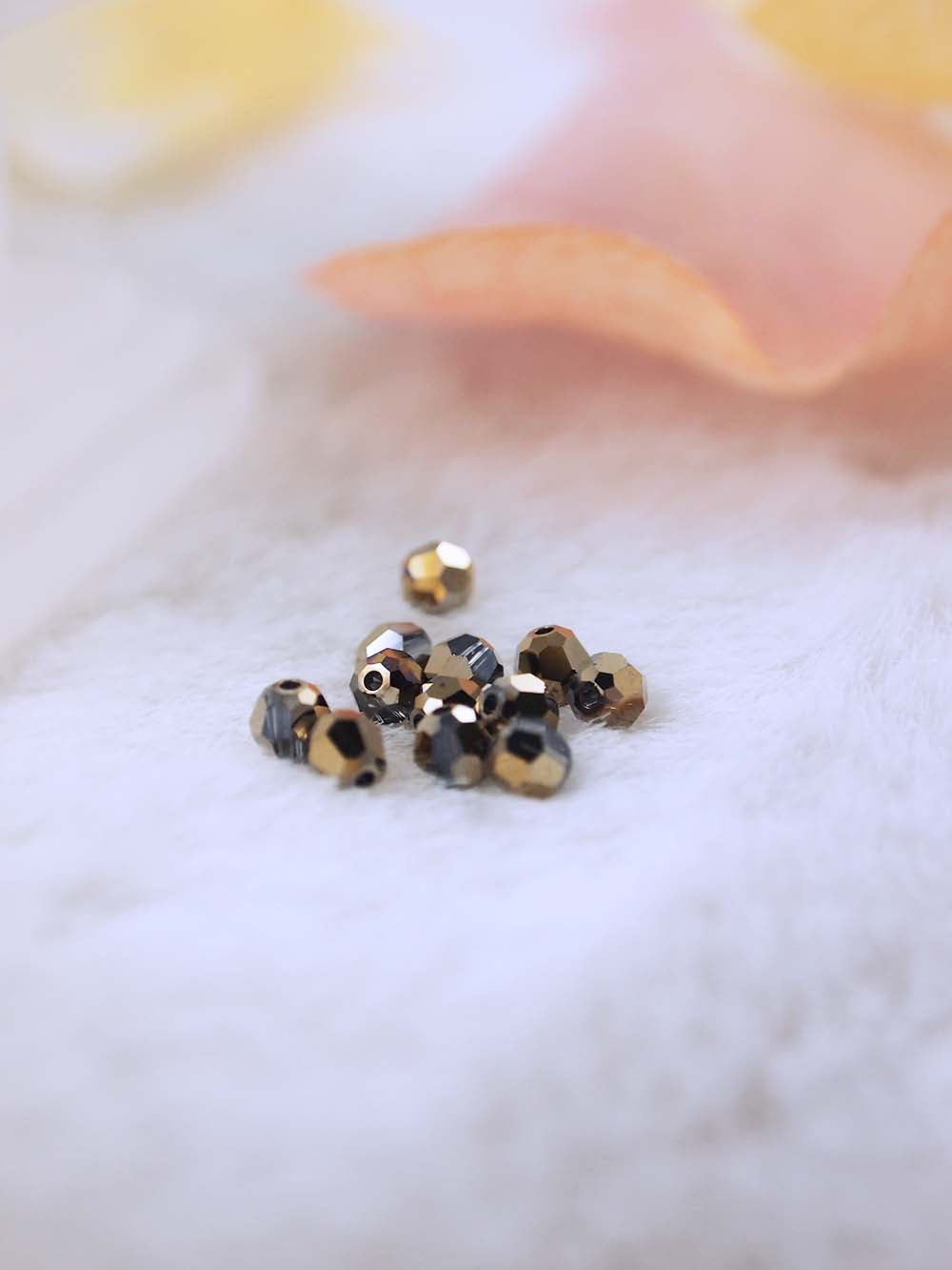 Swarovski Beads 5000 - 4MM - 12pc - Crystal-Dorado-2X