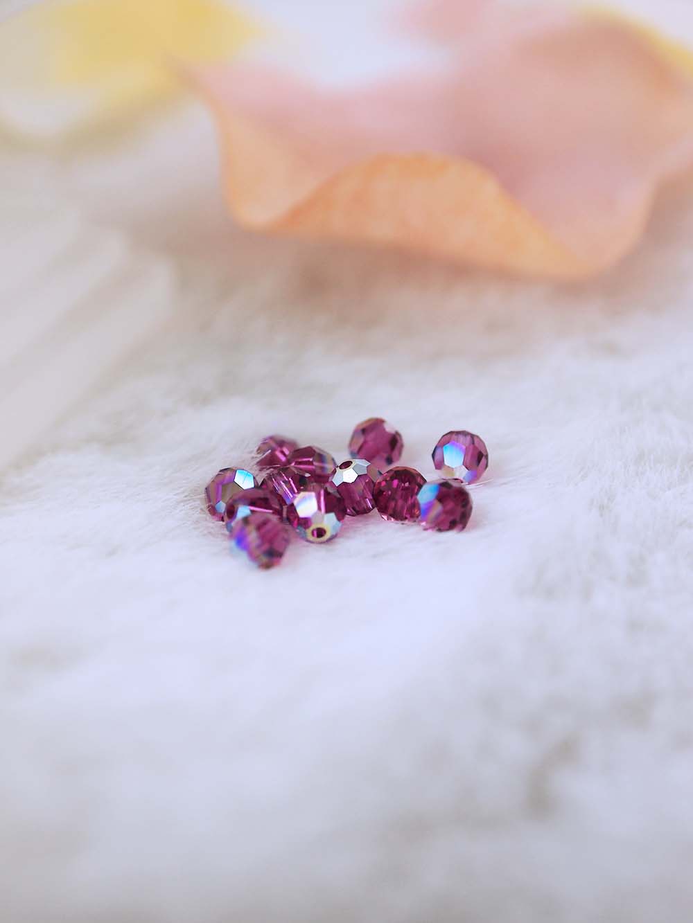 Swarovski Beads 5000 - 4MM - 12pc - Fuchsia-AB