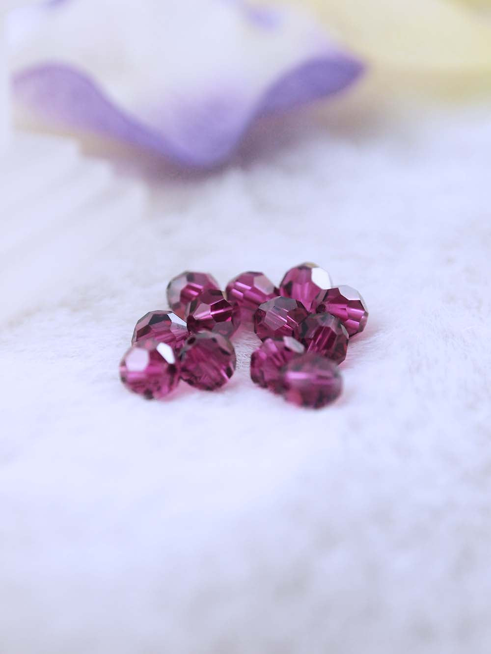 Swarovski Beads 5000 - 6mm - 12pc - Fuchsia-Satin