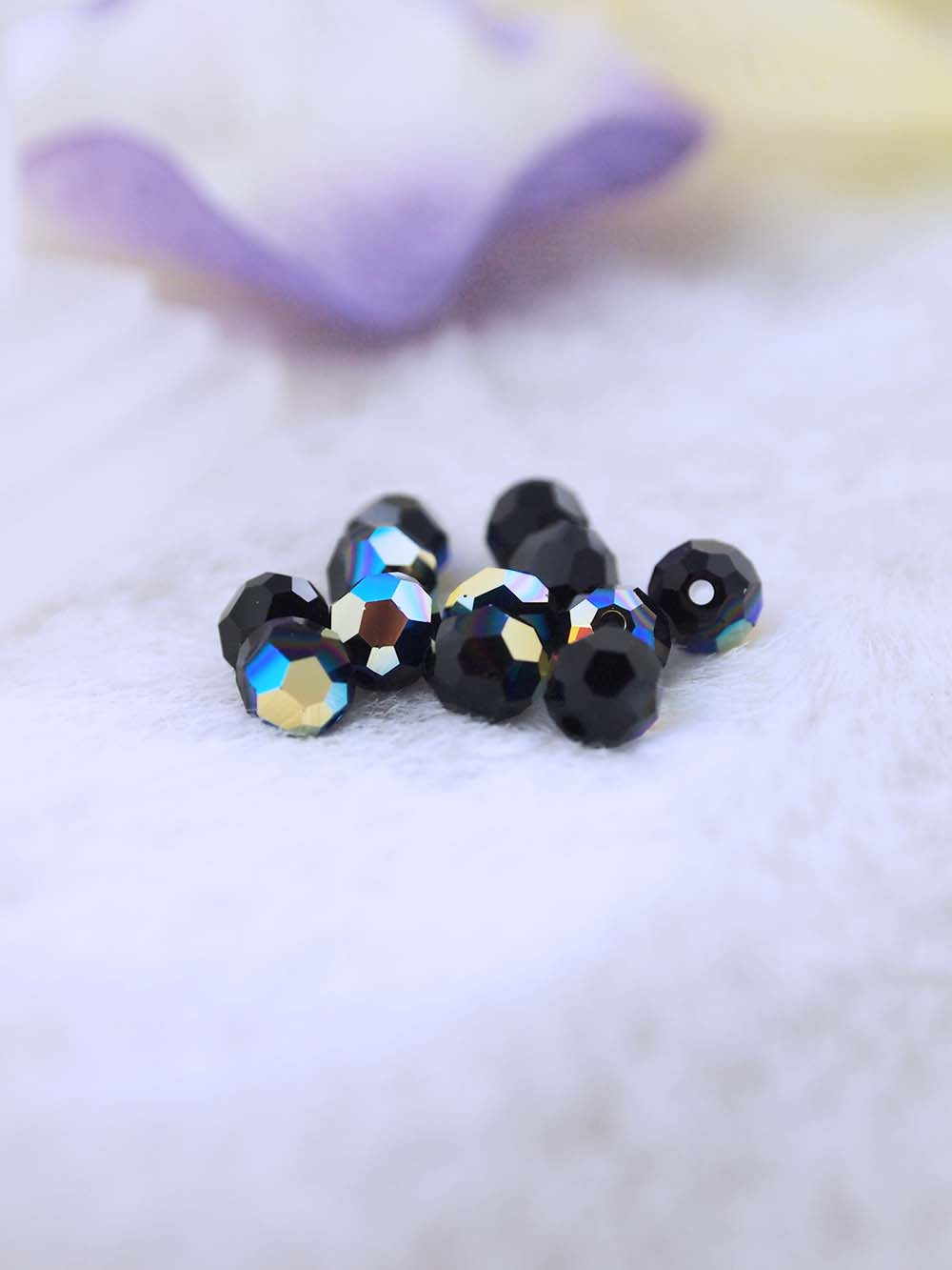 Swarovski Beads 5000 - 6mm - 12pc - Jet-AB