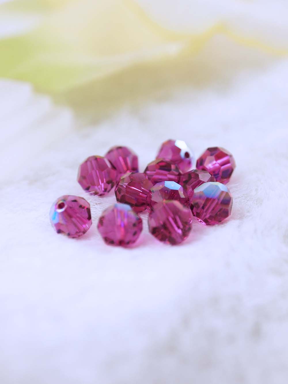 Swarovski Beads 5000 - 7mm - 12pc - Fuchsia-AB