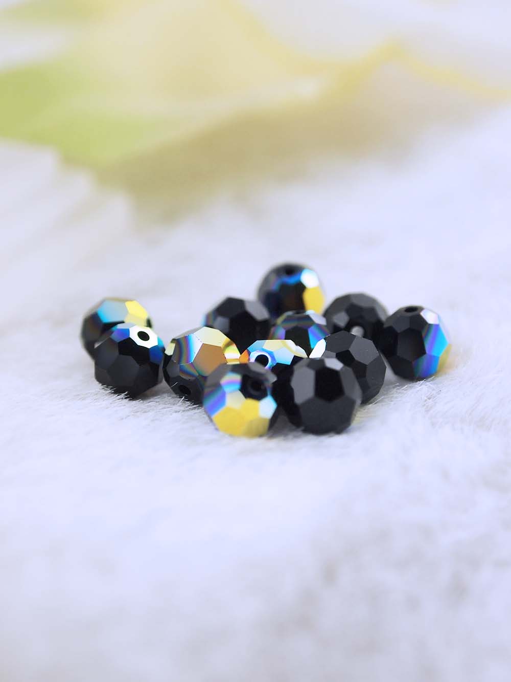 Swarovski Beads 5000 - 7mm - 12pc - Jet-AB