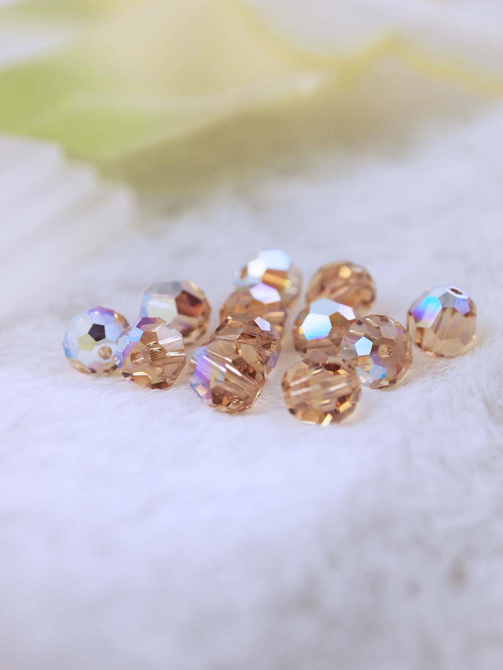 Swarovski Beads 5000 - 7mm - 12pc - Light-Colorado-Topaz-AB