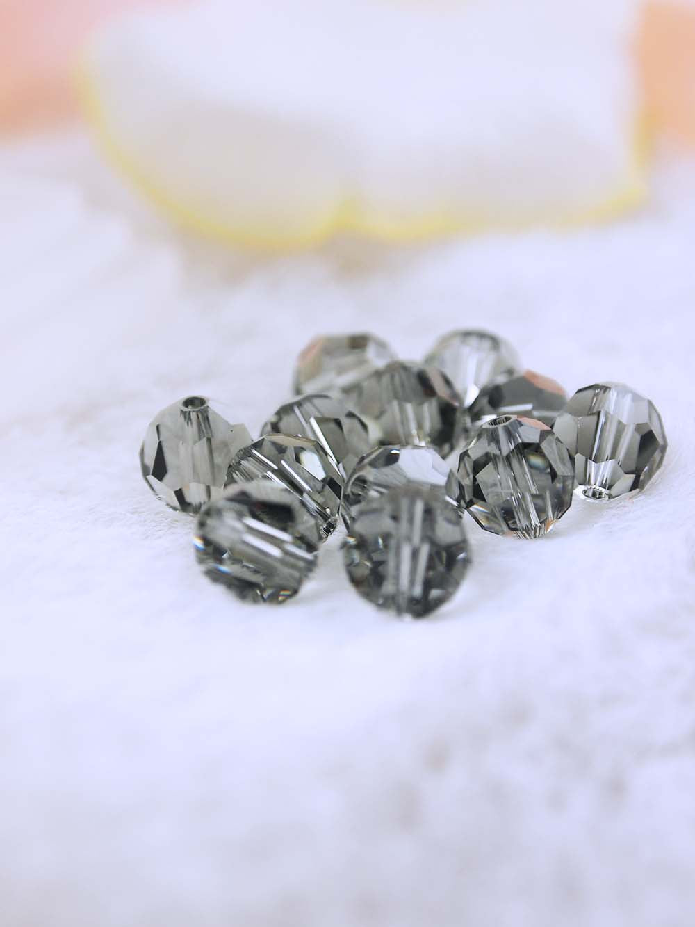 Swarovski Beads 5000 - 8mm - 12pc - Black-Diamond