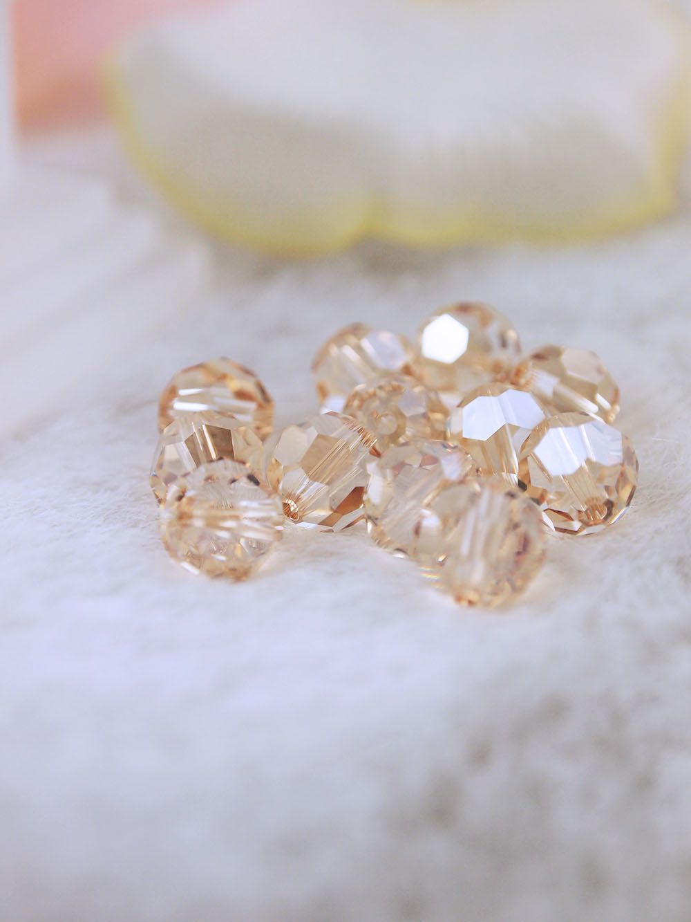 Swarovski Beads 5000 - 8mm - 12pc - Crystal-Golden-Shadow