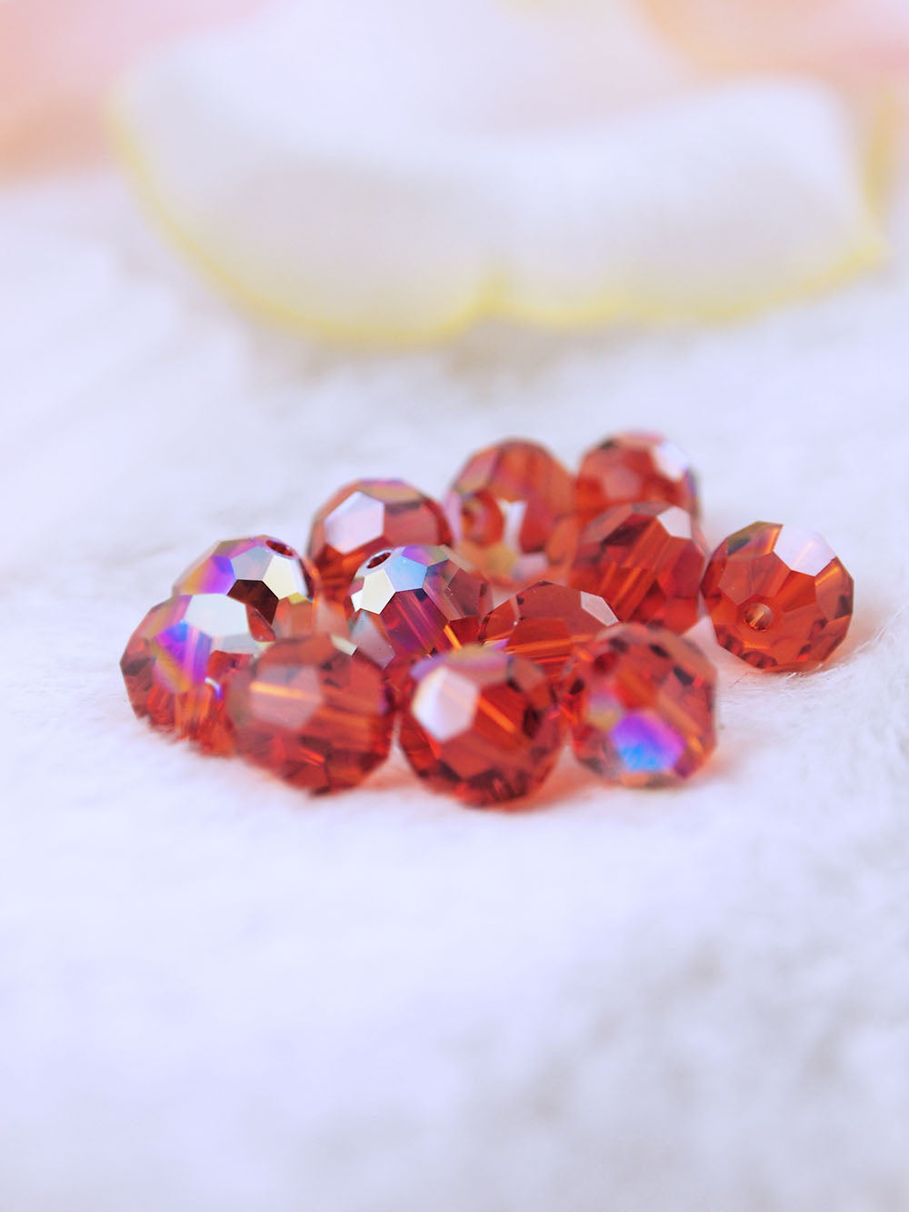 Swarovski Beads 5000 - 8mm - 12pc - Indian-Red-AB