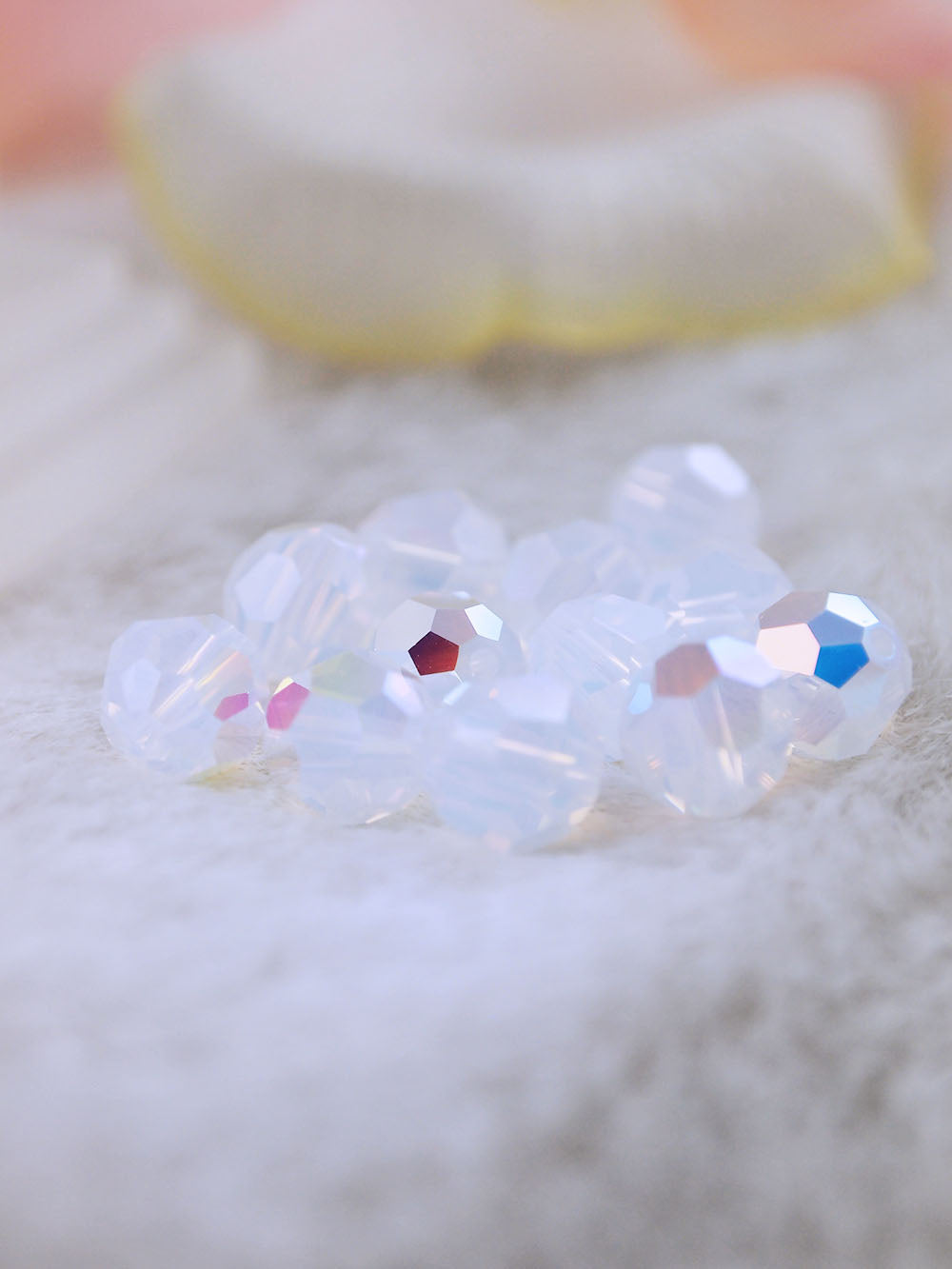 Swarovski Beads 5000 - 8mm - 12pc - White-Opal-AB
