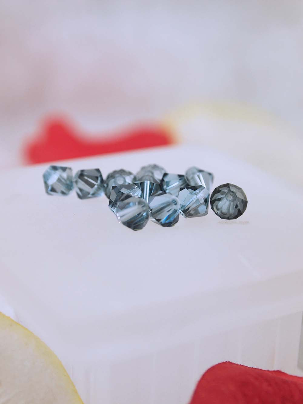 Swarovski Beads 5301 - 6mm - 12pc - Aquamarine Satin