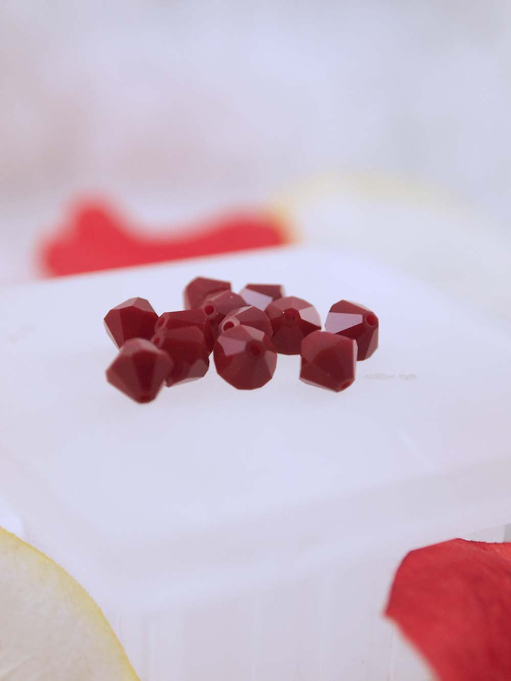 Swarovski Beads 5301 - 6mm - 12pc - Dark Red Coral