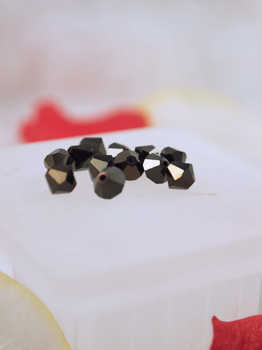 Swarovski Beads 5301 - 6mm - 12pc - Jet Nut 2X