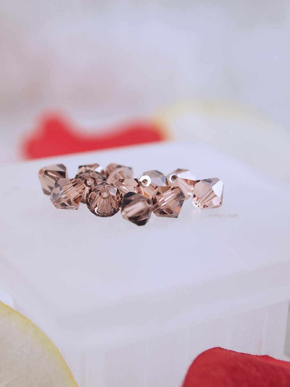 Swarovski Beads 5301 - 6mm - 12pc - Light Peach Satin