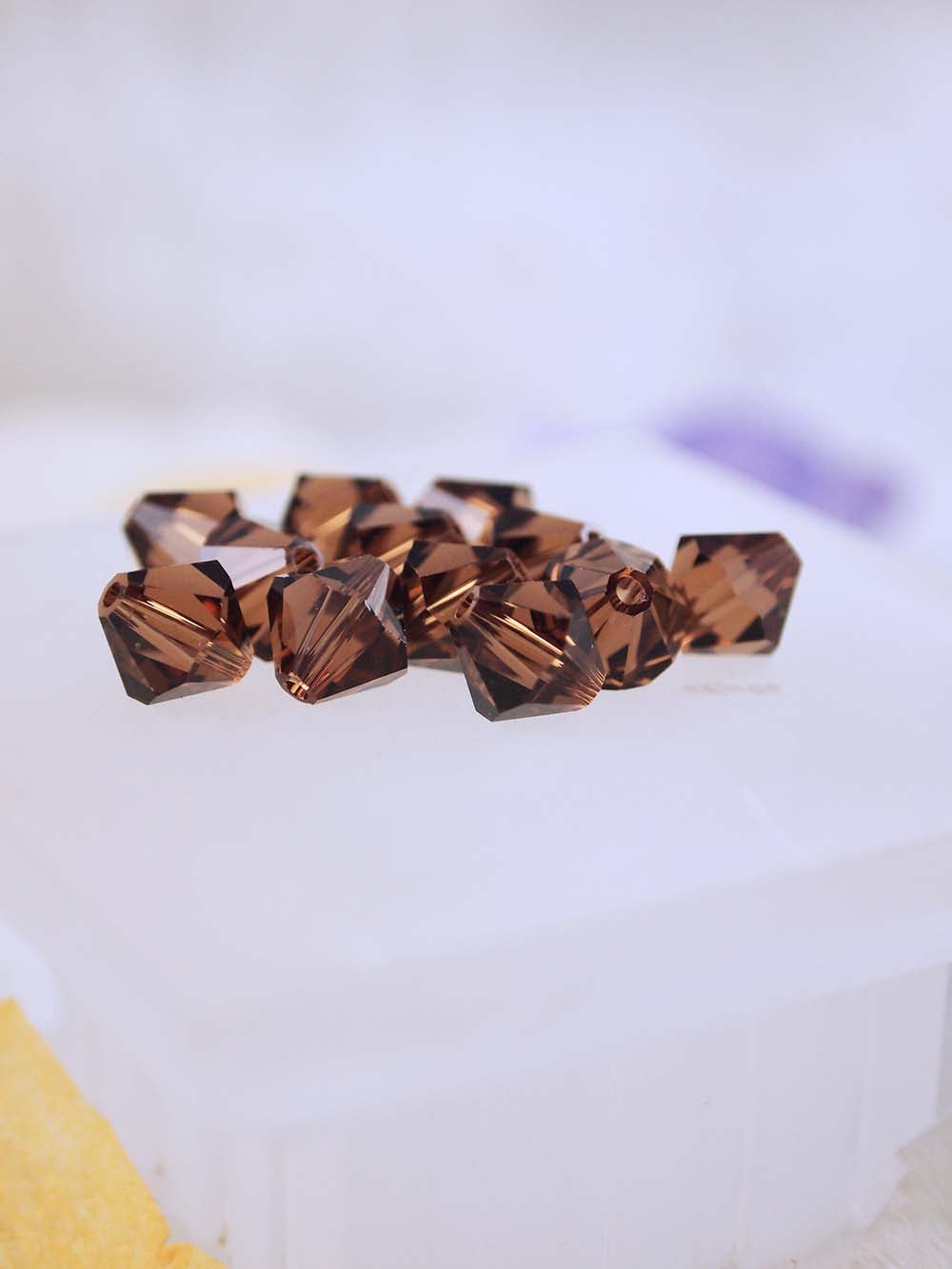 Swarovski Beads 5301 - 8mm - 12pc - Smoke Topaz