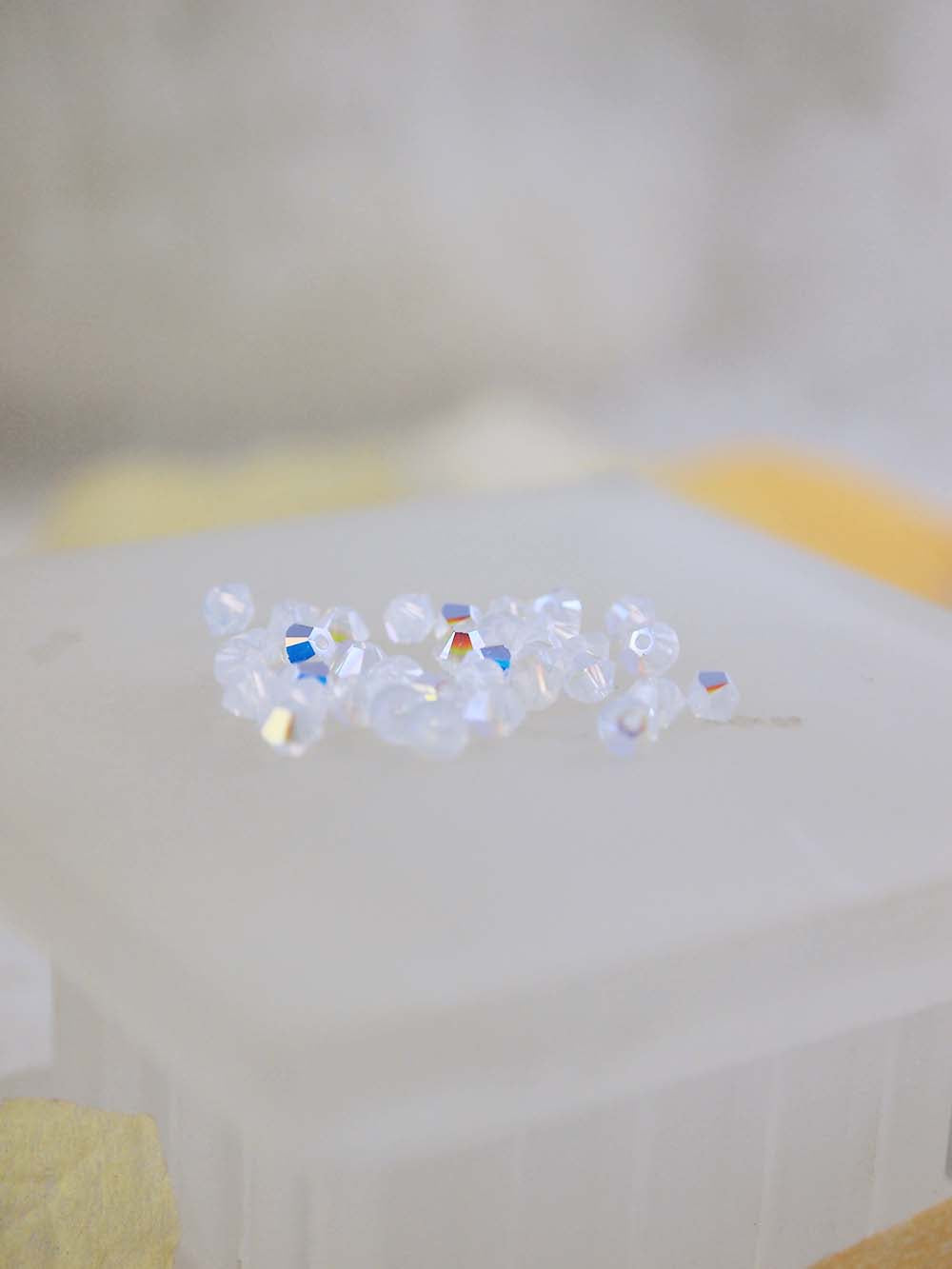 Swarovski Beads 5328 - 3mm - 36pc - White Opal AB