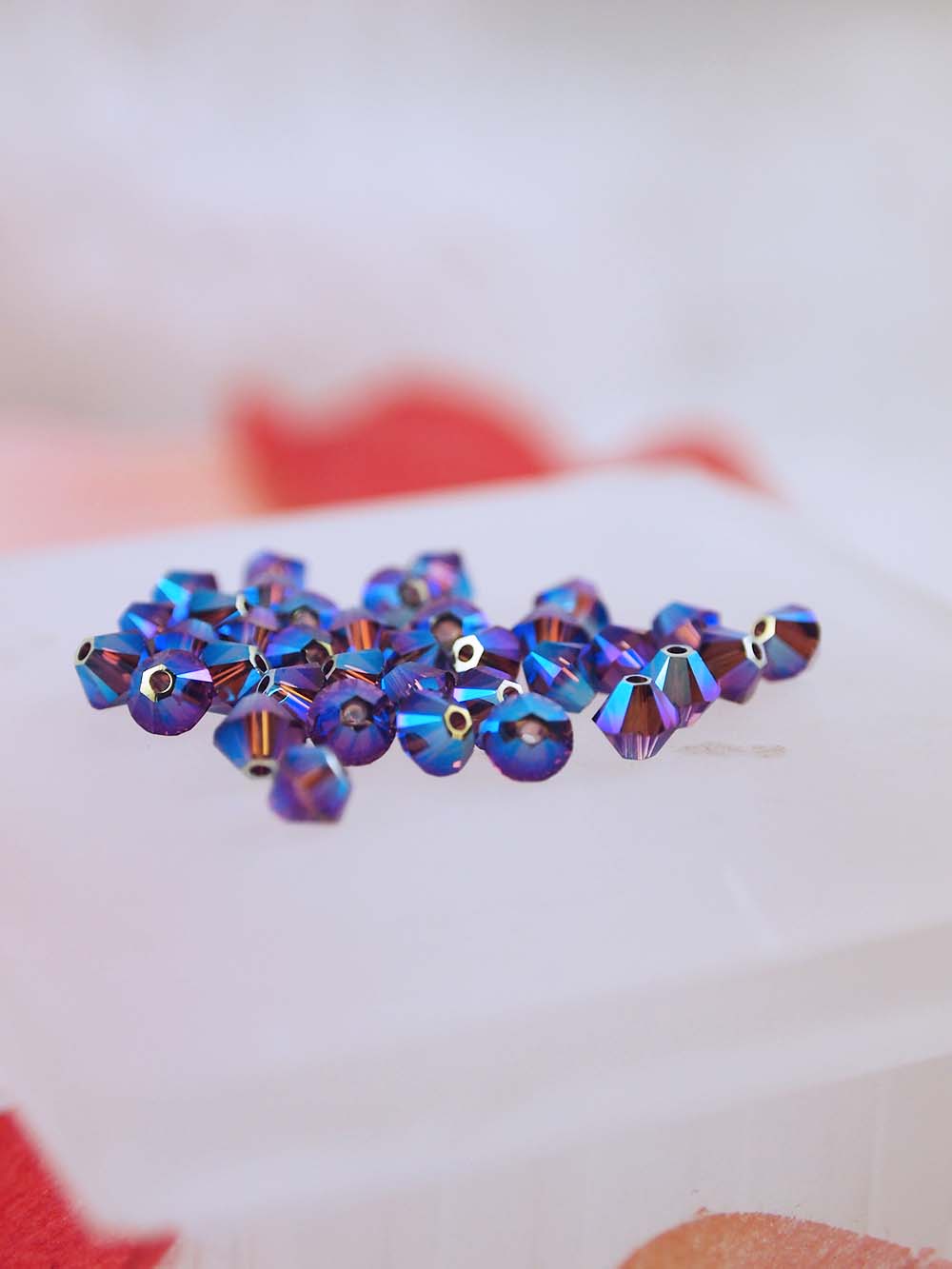 Swarovski Beads 5328 - 4mm - 36pc - Amethyst AB 2X