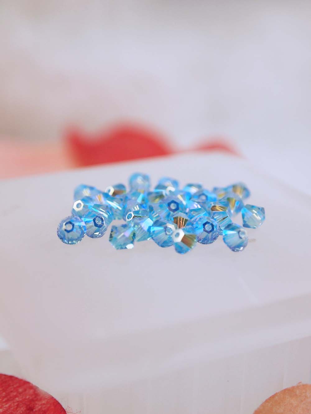 Swarovski Beads 5328 - 4mm - 36pc - Aquamarine AB 2X