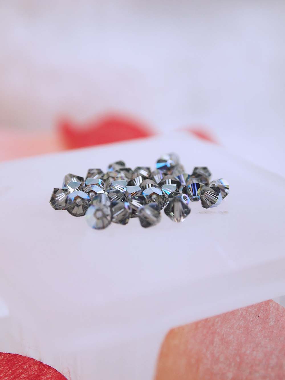 Swarovski Beads 5328 - 4mm - 36pc - Black Diamond AB