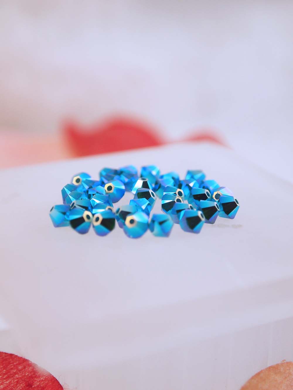 Swarovski Beads 5328 - 4mm - 36pc - Caribbean Blue Opal AB 2X