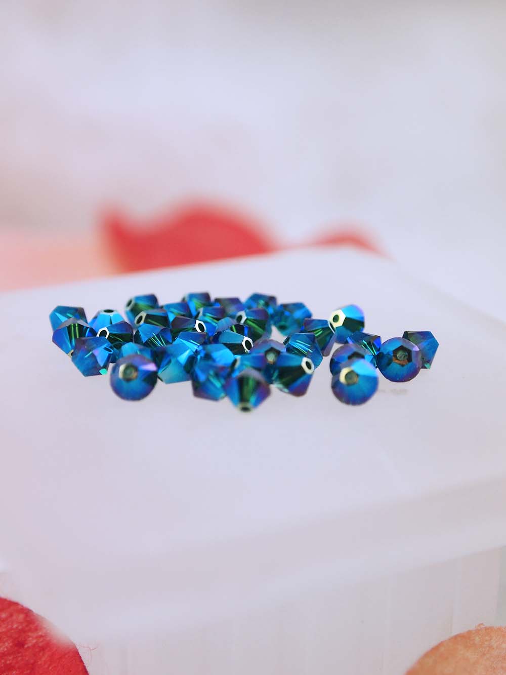 Swarovski Beads 5328 - 4mm - 36pc - Emerald AB 2X