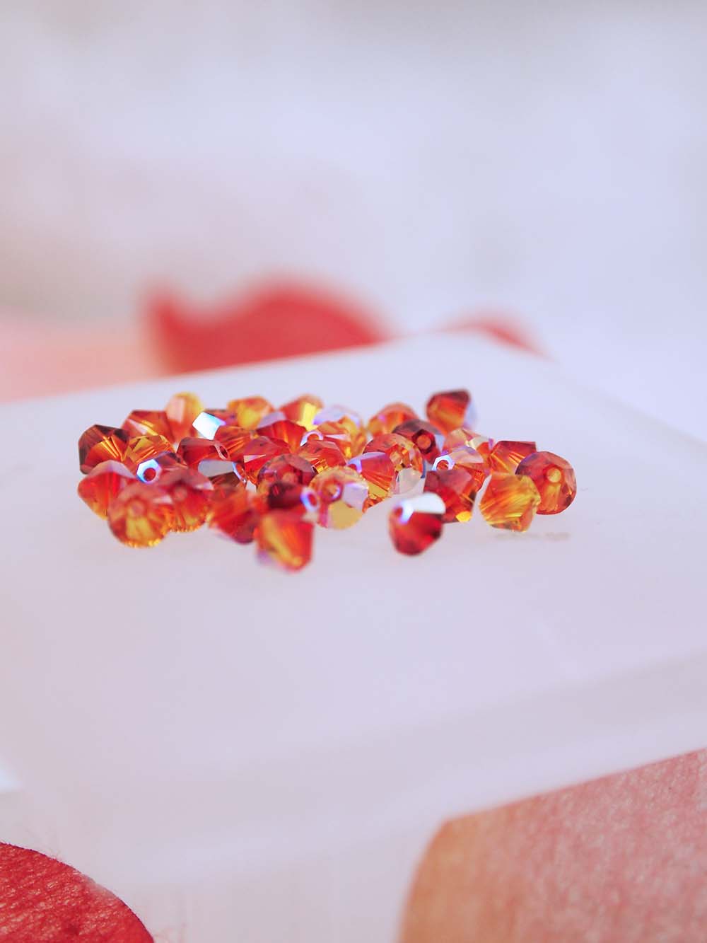 Swarovski Beads 5328 - 4mm - 36pc - Fire Opal AB