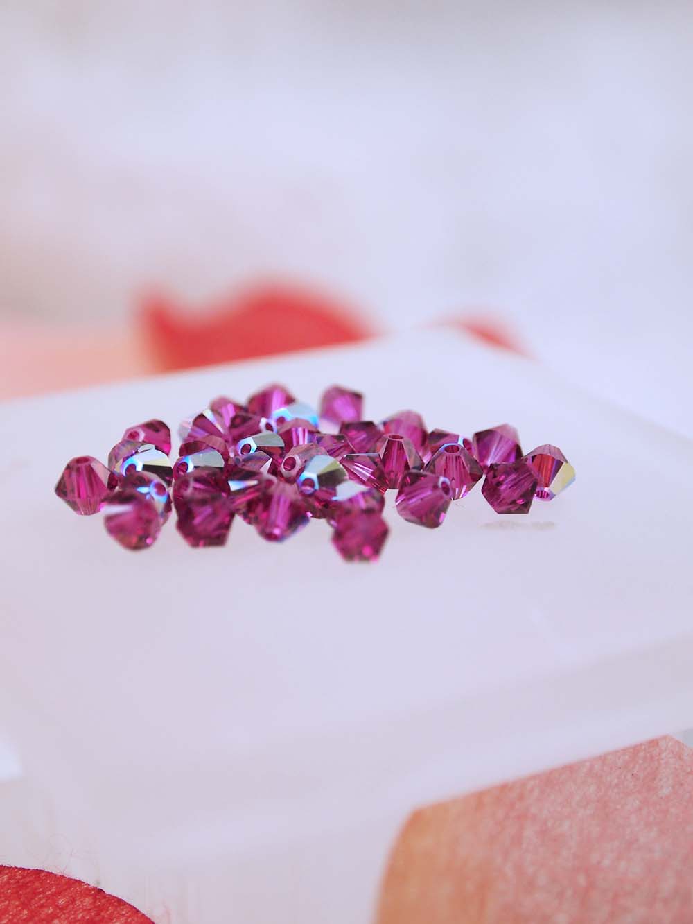Swarovski Beads 5328 - 4mm - 36pc - Fuchsia AB