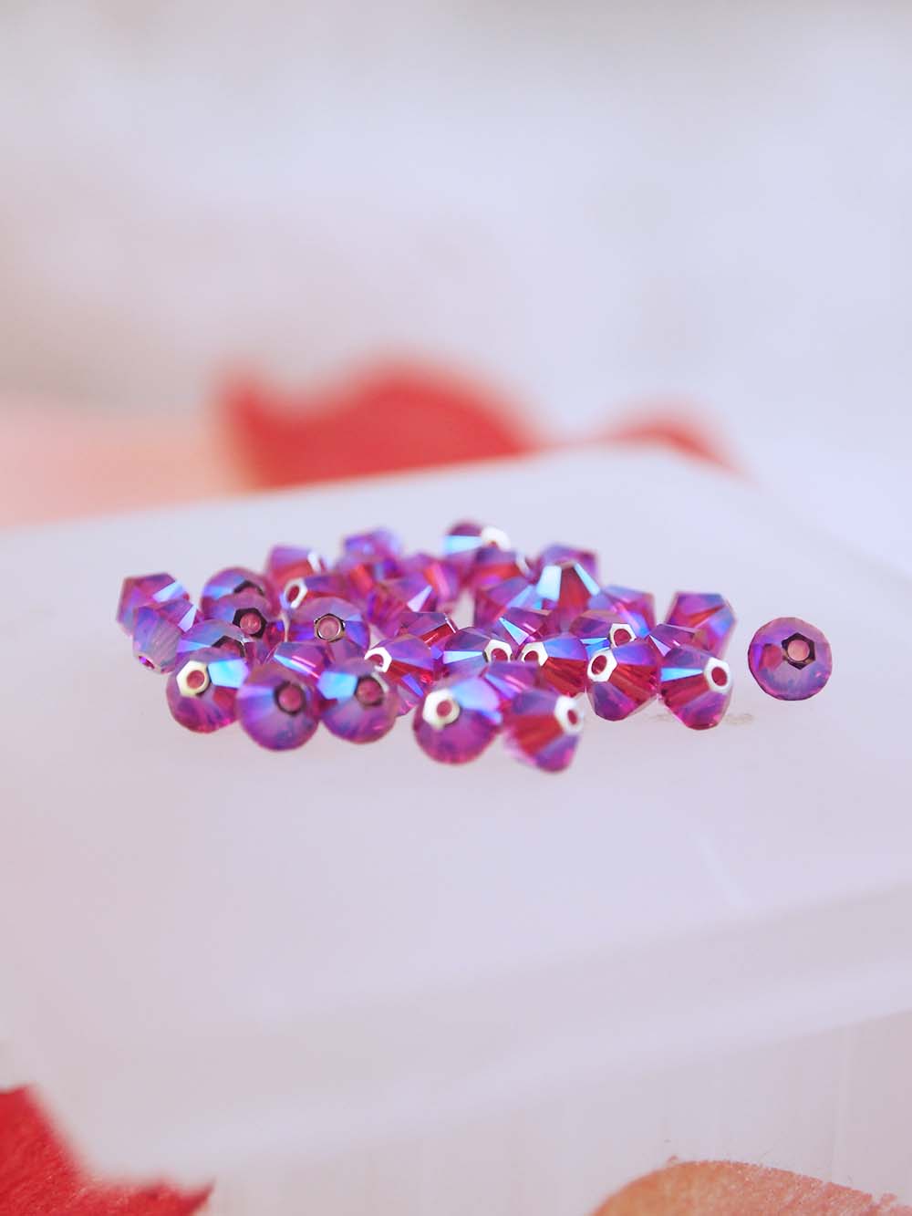 Swarovski Beads 5328 - 4mm - 36pc - Fuchsia AB 2X