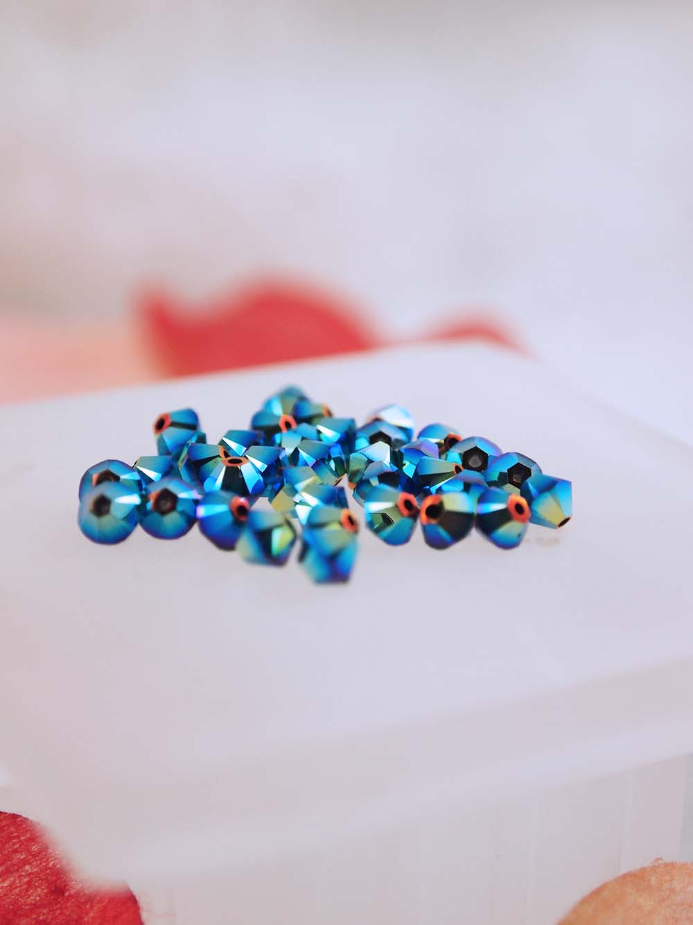 Swarovski Beads 5328 - 4mm - 36pc - Jet AB 2X