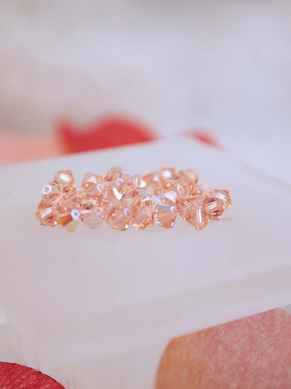 Swarovski Beads 5328 - 4mm - 36pc - Light Peach AB