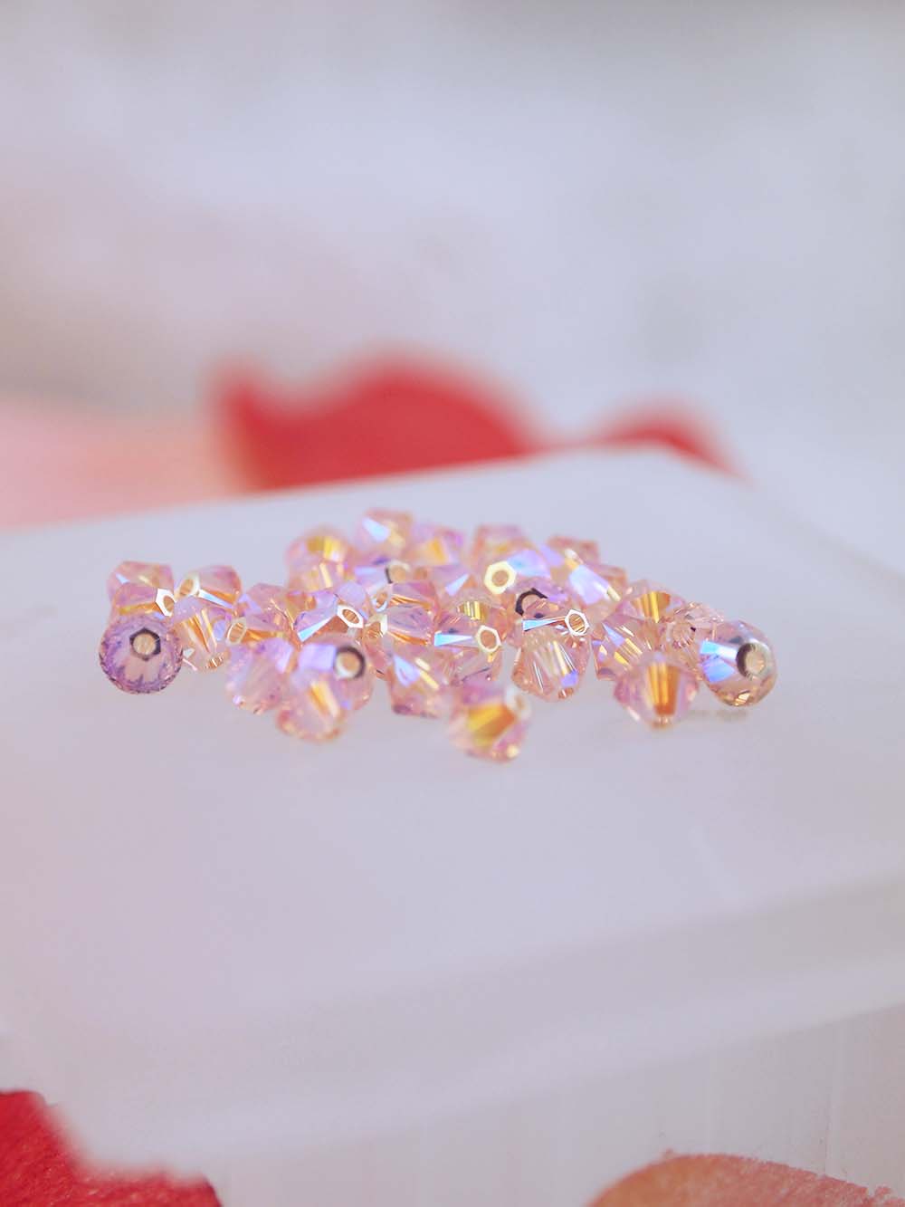 Swarovski Beads 5328 - 4mm - 36pc - Light Peach AB 2X